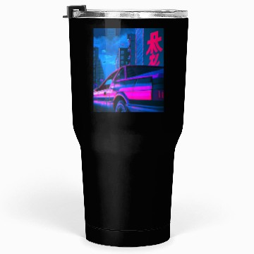 Discover Vaporwave Car Synthwave City Tumblers 30 Oz