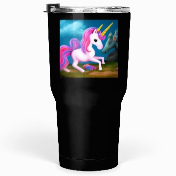 Discover White Unicorn in pastel colors Tumblers 30 Oz