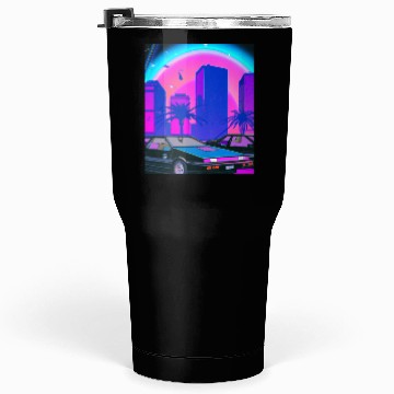 Discover Vaporwave Car Synthwave City Tumblers 30 Oz