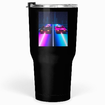 Discover Vaporwave Car Synthwave City Tumblers 30 Oz