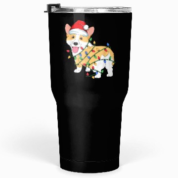 Discover Corgi Christmas Tree Xmas Lights Dog Lover Tumblers 30 Oz