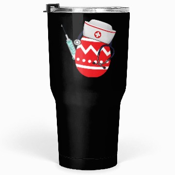 Discover Funny Easter Egg Nurse Stethoscope Syringe RN Tumblers 30 Oz