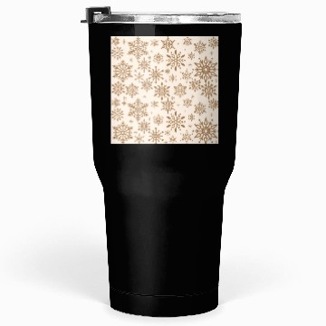 Discover Beige Snowflakes Christmas Pattern Tumblers 30 Oz