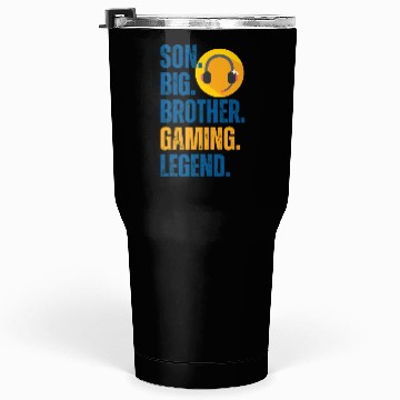 Discover SON BROTHER GAMING LEGEND for gamer textured text Tumblers 30 Oz