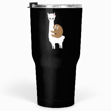 Discover Cute kawaii llama with sloth Tumblers 30 Oz