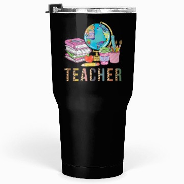 Discover Cute Teacher Leopard Print Globe First Day of Tumblers 30 Oz