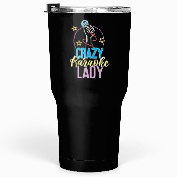 Discover Karaoke Singer 80s Retro Crazy Tumblers 30 Oz