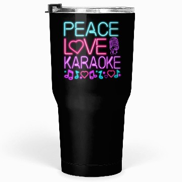 Discover Karaoke Singer 80s Retro Peace Tumblers 30 Oz