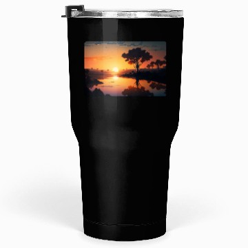 Discover Sunset at the River Tumblers 30 Oz
