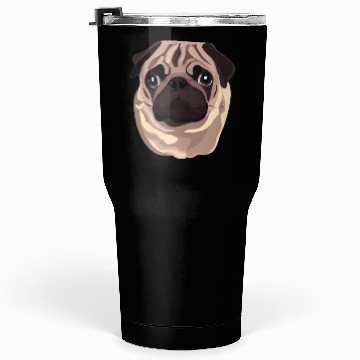 Discover Beautiful Pug Illustration : Dog Art Tumblers 30 Oz