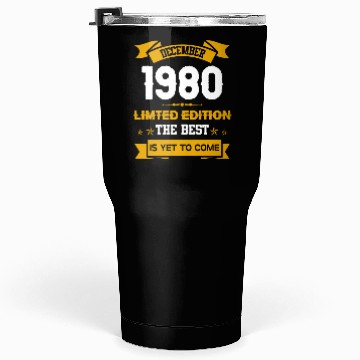 Discover December 1980 Birthday Surprise Tumblers 30 Oz