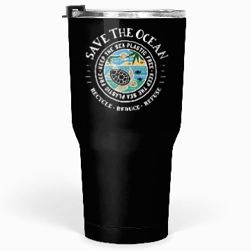 Discover Save The Ocean Keep The Sea Plastic Free Turtle Tumblers 30 Oz