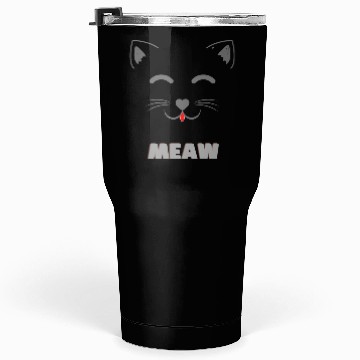 Discover Illustration Cat Cute Face Tumblers 30 Oz 3