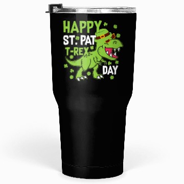 Discover Happy St. Pat Trex Day Dinosaur St. Patrick's Day Tumblers 30 Oz