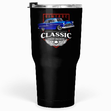 Discover Blue Classic Car Street Rod Tumblers 30 Oz