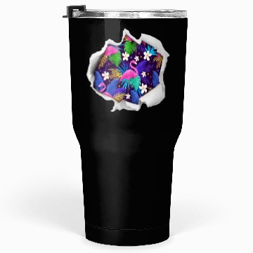Discover Bullet Hole Flamingo Tumblers 30 Oz