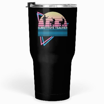 Discover Substitute Teacher Retro Tumblers 30 Oz