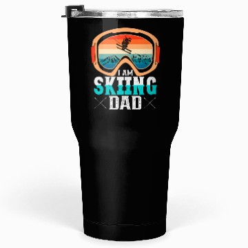 Discover I AM SKIING DAD Funny dad Tumblers 30 Oz