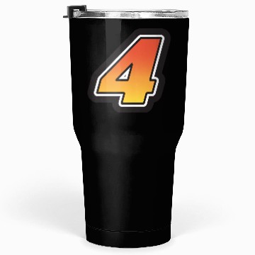 Discover Number Four 4 Gradient Yellow Orange 3 Stroke Tumblers 30 Oz