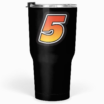 Discover Number Five 5 Gradient Yellow Orange 3 Stroke Tumblers 30 Oz