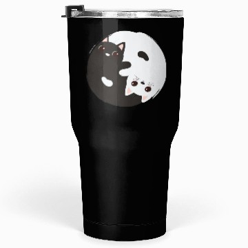 Discover ying yang cat Tumblers 30 Oz