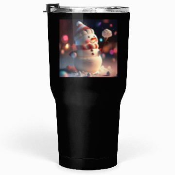 Discover Snowman holding Candy Tumblers 30 Oz