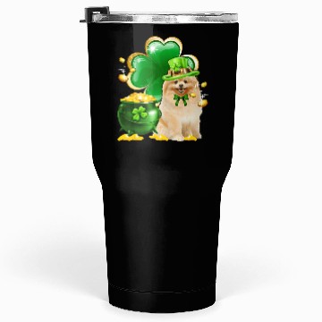 Discover Pomeranian Dog Shamrock St Patricks Day Tumblers 30 Oz