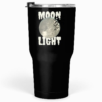 Discover Dark Green Illustrated Moon Light Bat Tumblers 30 Oz