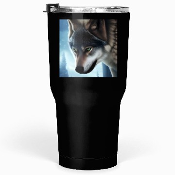 Discover Wolf portrait Tumblers 30 Oz