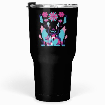 Discover Two Wolves And Flowers Abstract Tumblers 30 Oz