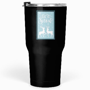 Discover Let it snow with lovely deer couple Tumblers 30 Oz