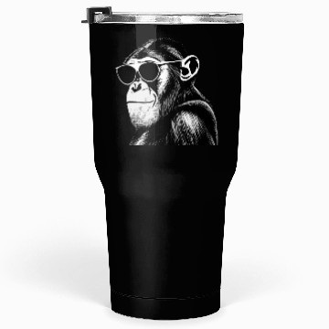 Discover Chimpanzee with sunglasses Tumblers 30 Oz