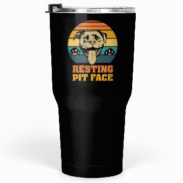 Discover Pitbull Resting Pit Face Vintage Tumblers 30 Oz