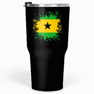 Discover Sao Tome And Principe Flag Paint Splatter Tumblers 30 Oz
