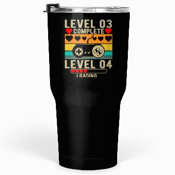 Discover Level 3 Complete 3rd Wedding Anniversary Gamer Tumblers 30 Oz