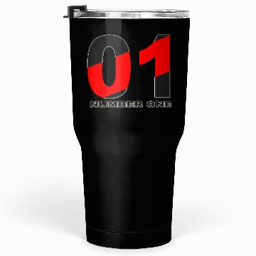 Discover NUMBER 01 BLACK AND RED COLOR Tumblers 30 Oz