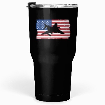 Discover F-4 Phantom Fighter Jet American Flag F4 Phantom Tumblers 30 Oz