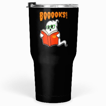 Discover Funny Teacher Halloween Ghost Books Reading Tumblers 30 Oz