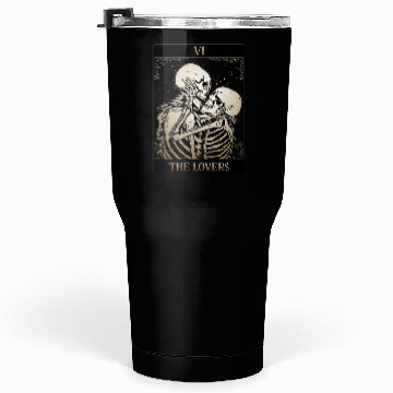 Discover Tarot Card The Lovers Occult Skeleton Skull Witch Tumblers 30 Oz