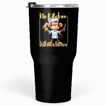 Discover Banana Vibes kitchen monkey Tumblers 30 Oz