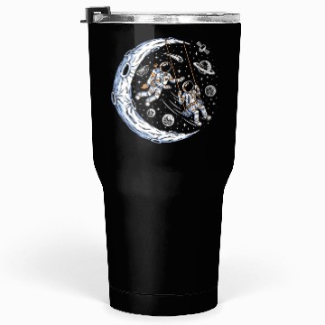 Discover Astronauts on swing on moon Tumblers 30 Oz