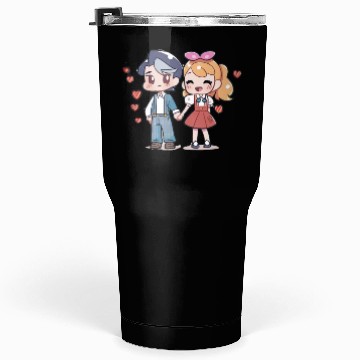 Discover Kawaii Valentine's Day Design, Cute Couple, Tumblers 30 Oz