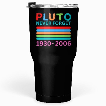 Discover Pluto Never Forget Retro Space Science Pluto Tumblers 30 Oz