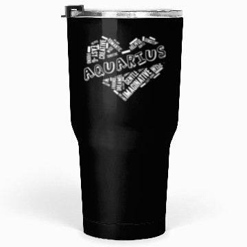 Discover Aquarius Heart Word Cloud Doodle Astrology Zodiac Tumblers 30 Oz