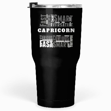 Discover Capricorn Zodiac Star Sign Word Cloud Square Monoc Tumblers 30 Oz