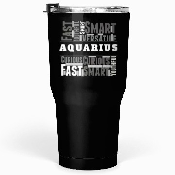 Discover Aquarius Zodiac Star Sign Word Cloud Square Monoch Tumblers 30 Oz