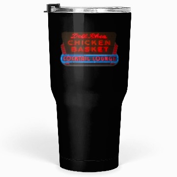 Discover Del Rhea Chicken Basket Neon Sign Route 66 Tumblers 30 Oz