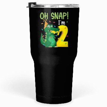 Discover Oh Snap I'm 2 Crocodile 2nd Birthday Alligator Tumblers 30 Oz