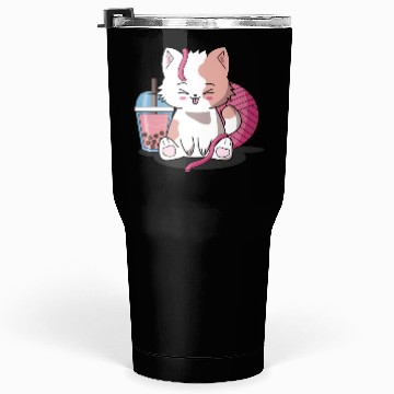 Discover Chibi Boba Tea Cat Tumblers 30 Oz