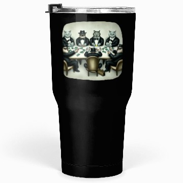 Discover Cats Playing Cards Tumblers 30 Oz